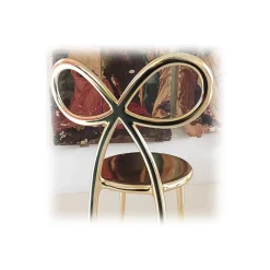 Qeeboo - Ribbon Chair Metal Finish - Rose Gold - Qeeboo Chair by Nika Zupanc - Furnishing - Home - Avvenice
