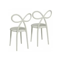 Qeeboo - Ribbon Chair Set of 2 Pieces - White - Qeeboo Chair by Nika Zupanc - Furnishing - Home - Avvenice