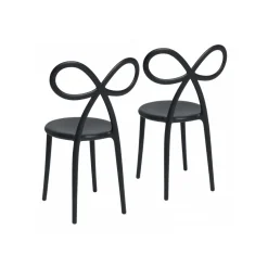 Qeeboo - Ribbon Chair Set of 2 Pieces - Black - Qeeboo Chair by Nika Zupanc - Furnishing - Home - Avvenice