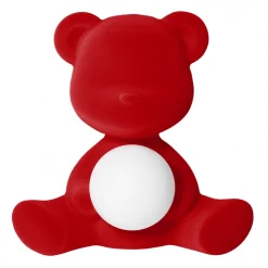 Qeeboo - Teddy Girl Rechargeable Lamp Velvet Finish - Red - Standing Lamp by Stefano Giovannoni - Lighting - Home - Avvenice