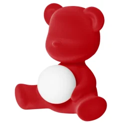Qeeboo - Teddy Girl Rechargeable Lamp Velvet Finish - Red - Standing Lamp by Stefano Giovannoni - Lighting - Home - Avvenice