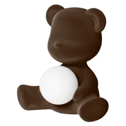 Qeeboo - Teddy Girl Rechargeable Lamp Velvet Finish - Dark Brown - Standing Lamp by Stefano Giovannoni - Lighting - Home - Avvenice
