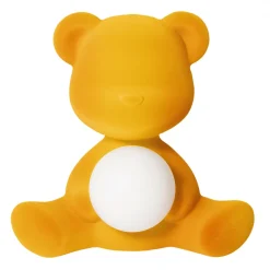 Qeeboo - Teddy Girl Rechargeable Lamp Velvet Finish - Dark Gold - Standing Lamp by Stefano Giovannoni - Lighting - Home - Avvenice