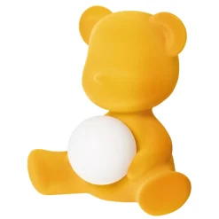Qeeboo - Teddy Girl Rechargeable Lamp Velvet Finish - Dark Gold - Standing Lamp by Stefano Giovannoni - Lighting - Home - Avvenice