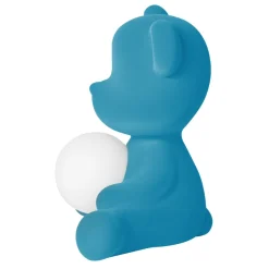 Qeeboo - Teddy Girl Rechargeable Lamp Velvet Finish - Light Blue - Standing Lamp by Stefano Giovannoni - Lighting - Home - Avvenice