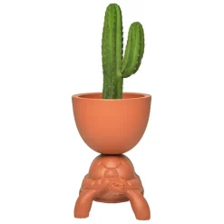 Qeeboo - Turtle Carry - Terracotta - Qeeboo Planter and Champagne Cooler by Marcantonio - Furnishing - Home - Avvenice