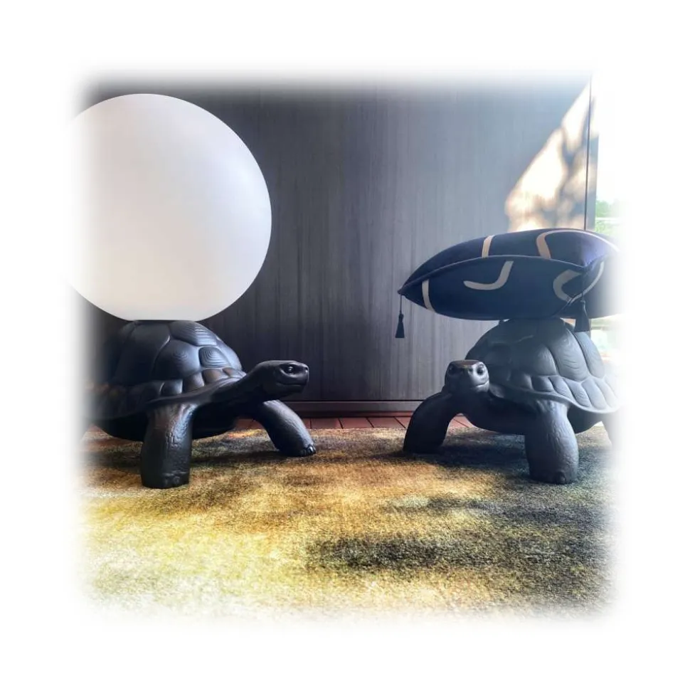 Qeeboo - Turtle Carry Lamp - Black - Qeeboo Lamp by Marcantonio - Lighting - Home - Avvenice