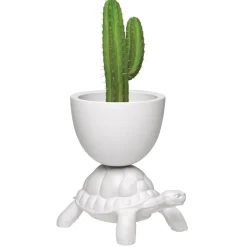 Qeeboo - Turtle Carry Planter and Champagne Cooler - White - Qeeboo Planter by Marcantonio - Furnishing - Home - Avvenice