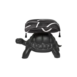 Qeeboo - Turtle Carry Pouf - Black - Qeeboo Pouf by Marcantonio - Furnishing - Home - Avvenice