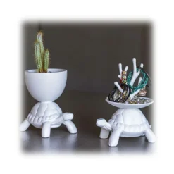 Qeeboo - Turtle Carry XS Planter - White - Qeeboo Planter by Marcantonio - Furnishing - Home - Avvenice