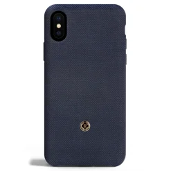 Revested Milano - Bird's Eye - Blu di Prussia - iPhone X / XS Case - Apple - Artisan Wool Cover - Avvenice