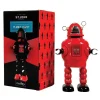 Saint John - Planet Robot - Collectible Retro Wind Up Tin Toy - Red - Tin Toys - Avvenice