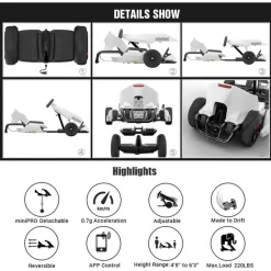 Segway - Ninebot by Segway - GoKart Kit with MiniPro - Hoverboard - Self-Balanced Robot - Electric Wheels - Avvenice