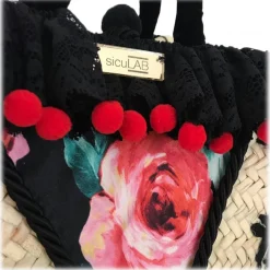 SicuLAB - Coffa Rose - Sicilian Artisan Handbag - Sicilian Coffa - Luxury High Quality Handicraft Bag - Avvenice