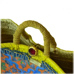 SicuLAB - Coffa Yellow - Sicilian Artisan Handbag - Sicilian Coffa - Luxury High Quality Handicraft Bag - Avvenice