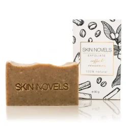 Skin Novels - Exfoliate - Natural Soap with Coffee & Cinnamon - 100 % Natural Handmade Soap - Avvenice