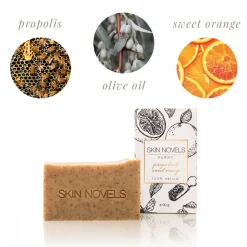 Skin Novels - Purify - Natural Soap with Propolis & Sweet Orange - 100 % Natural Handmade Soap - Avvenice