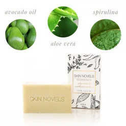 Skin Novels - Regenerate - Natural Soap with Aloe Vera & Spirulina - 100 % Natural Handmade Soap - Avvenice