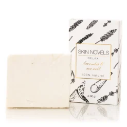 Skin Novels - Relax - Natural Soap with Lavender & Sea Salt - 100 % Natural Handmade Soap - Avvenice