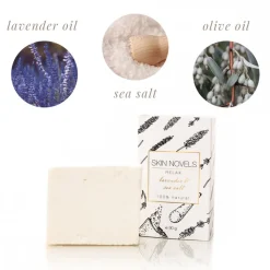 Skin Novels - Relax - Natural Soap with Lavender & Sea Salt - 100 % Natural Handmade Soap - Avvenice