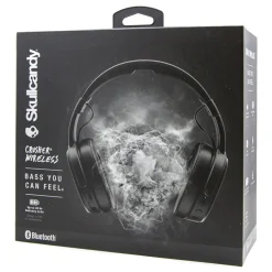 Skullcandy - Crusher - Black - Bluetooth Wireless Over-Ear Headphones with Microphone - Noise Isolating Memory Foam - Avvenice