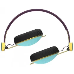 Skullcandy - Knockout - Smoked Purple / Gold - Women's Wireless On-Ear Headphones with Microphone with Supreme Sound - Avvenice