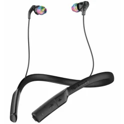 Skullcandy - Method BT Sport - Black / Gray - Bluetooth Wireless Sweat-Resistant Sport Earbuds with Microphone - Neck Collar - Avvenice