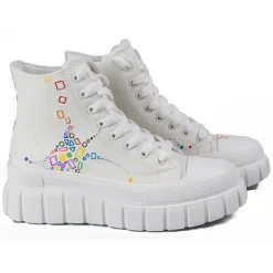 Snob Sneakers - Classy Yet Trendy By Veronica Moon - Sneakers - White Leather- Handmade in Italy - Luxury Exclusive Collection - Avvenice