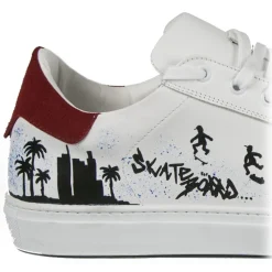 Snob Sneakers - I Love L.A. By Yo-Yo - Sneakers - White Leather - Handmade in Italy - Luxury Exclusive Collection - Avvenice