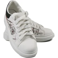 Snob Sneakers - La Vie En Roses By Veronica Moon - Sneakers - White Leather - Handmade in Italy - Luxury Exclusive Collection - Avvenice