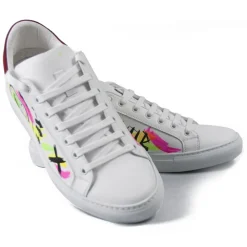 Snob Sneakers - Let's Get Pop By Samantha - Sneakers - White Leather - Handmade in Italy - Luxury Exclusive Collection - Avvenice