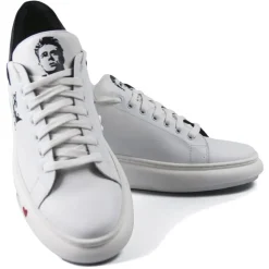 Snob Sneakers - Rebel Without A Cause By Veronica Moon - White Leather - Handmade in Italy - Luxury Exclusive Collection - Avvenice