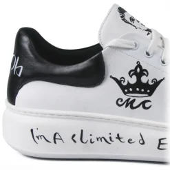 Snob Sneakers - Rebel Without A Cause By Veronica Moon - White Leather - Handmade in Italy - Luxury Exclusive Collection - Avvenice