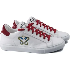 Snob Sneakers - Royal Pop By Veronica Moon - Sneakers - White Leather - Handmade in Italy - Luxury Exclusive Collection - Avvenice