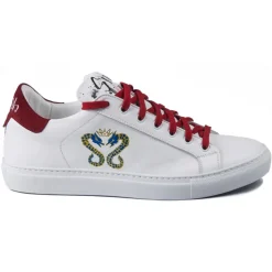 Snob Sneakers - Royal Pop By Veronica Moon - Sneakers - White Leather - Handmade in Italy - Luxury Exclusive Collection - Avvenice