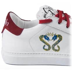 Snob Sneakers - Royal Pop By Veronica Moon - Sneakers - White Leather - Handmade in Italy - Luxury Exclusive Collection - Avvenice