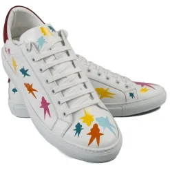 Snob Sneakers - Starman By Alessandro Tambresoni - Sneakers - White Leather - Handmade in Italy - Luxury Exclusive Collection - Avvenice