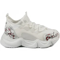 Snob Sneakers - Tribal Dance By Veronica Moon - Sneakers - White Leather - Handmade in Italy - Luxury Exclusive Collection - Avvenice