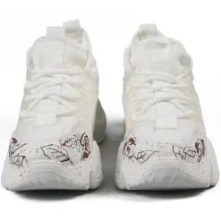 Snob Sneakers - Tribal Dance By Veronica Moon - Sneakers - White Leather - Handmade in Italy - Luxury Exclusive Collection - Avvenice