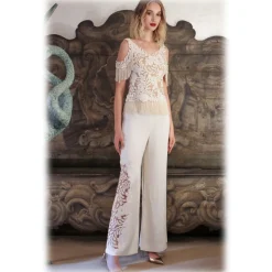 Sofia Provera - Daniela - Pants - Luxury Exclusive Collection - Haute Couture Made in Italy - Luxury High Quality Dress - Avvenice