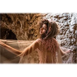 Sofia Provera - Domino Cape - Dress - Luxury Exclusive Collection - Haute Couture Made in Italy - Luxury High Quality Dress - Avvenice