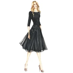 Sofia Provera - Onice Skirt - Dress - Luxury Exclusive Collection - Haute Couture Made in Italy - Luxury High Quality Dress - Avvenice