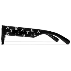 Stella McCartney - Black Square Sunglasses with Monogram - Nero - Sunglasses - Stella McCartney Eyewear - Avvenice