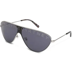 Stella McCartney - Dark Blue Mask Sunglasses - Pale Grey - Sunglasses - Stella McCartney Eyewear - Avvenice