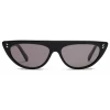 Stella McCartney - Glossy Black Round Sunglasses - Black - Sunglasses - Stella McCartney Eyewear - Avvenice