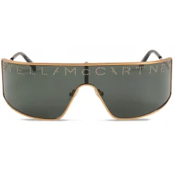 Stella McCartney - Green Gold Mask Sunglasses - Gold - Sunglasses - Stella McCartney Eyewear - Avvenice