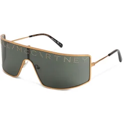 Stella McCartney - Green Gold Mask Sunglasses - Gold - Sunglasses - Stella McCartney Eyewear - Avvenice