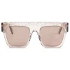 Stella McCartney - Havana Square Sunglasses with Logo - Beige Icy - Sunglasses - Stella McCartney Eyewear - Avvenice