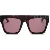 Stella McCartney - Havana Square Sunglasses with Logo - Havana - Sunglasses - Stella McCartney Eyewear - Avvenice