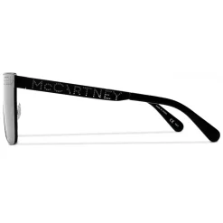 Stella McCartney - Shiny Black Square Sunglasses - Black - Sunglasses - Stella McCartney Eyewear - Avvenice